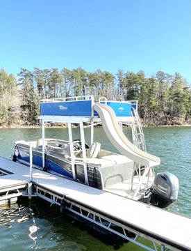 Water Slide Pontoon boat rental