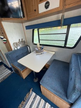 Houseboat dining area